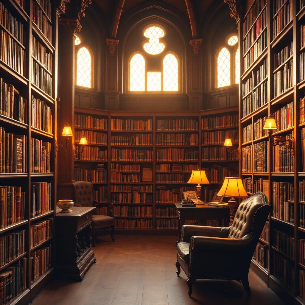 A quiet library setting for focused exam preparation.